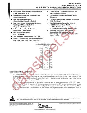 SN74CBT3384CDBQR datasheet  